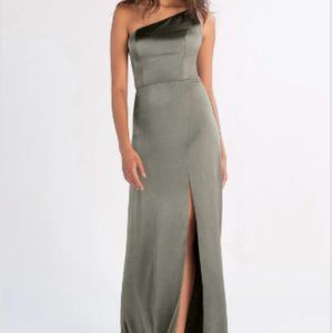 Jenny Yoo Olive Satin Bridesmaid Dress